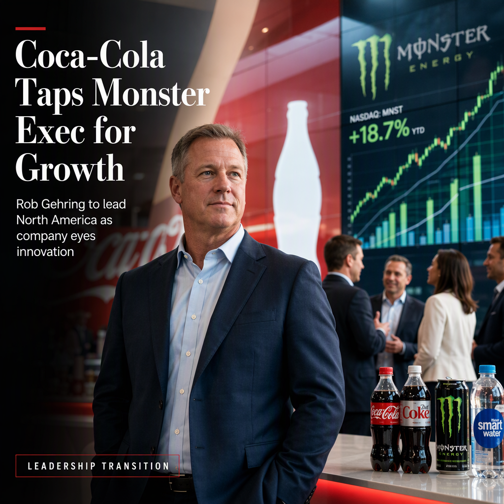 Coca-Cola Appoints Monster Energy Executive Rob Gehring to Lead North America Amid Growth Push