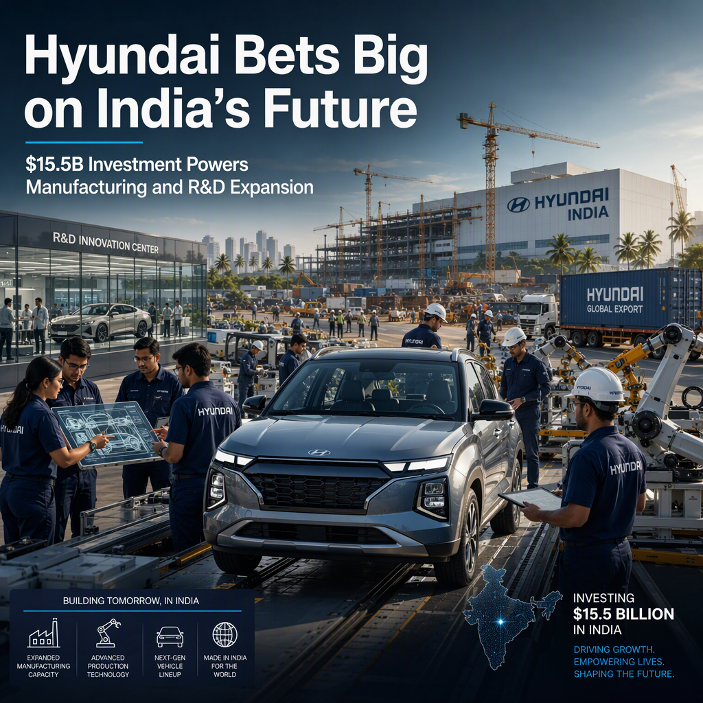 Hyundai Commits $15.5 Billion Investment to Expand Indian Manufacturing and R&D by 2032