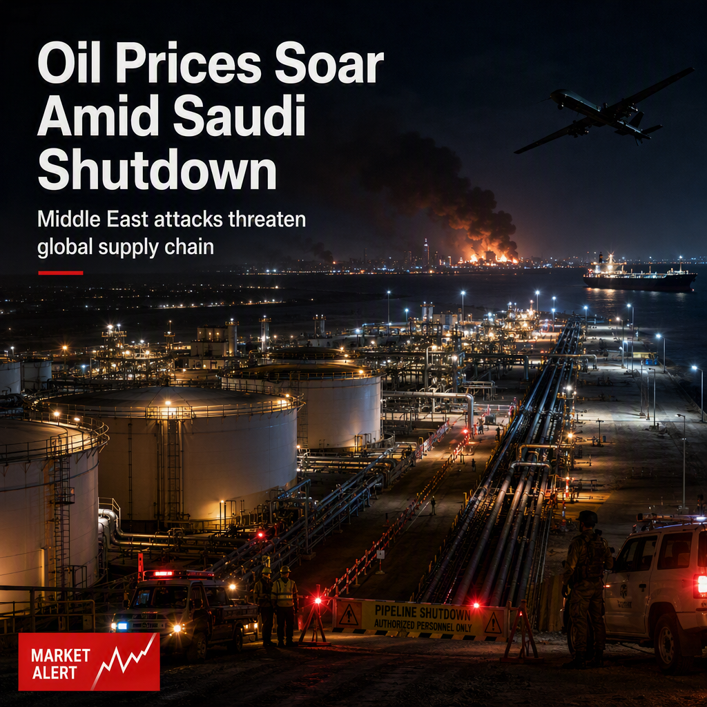 Oil Prices Surge as Saudi Pipeline Shutdown and Middle East Tensions Threaten Global Supply