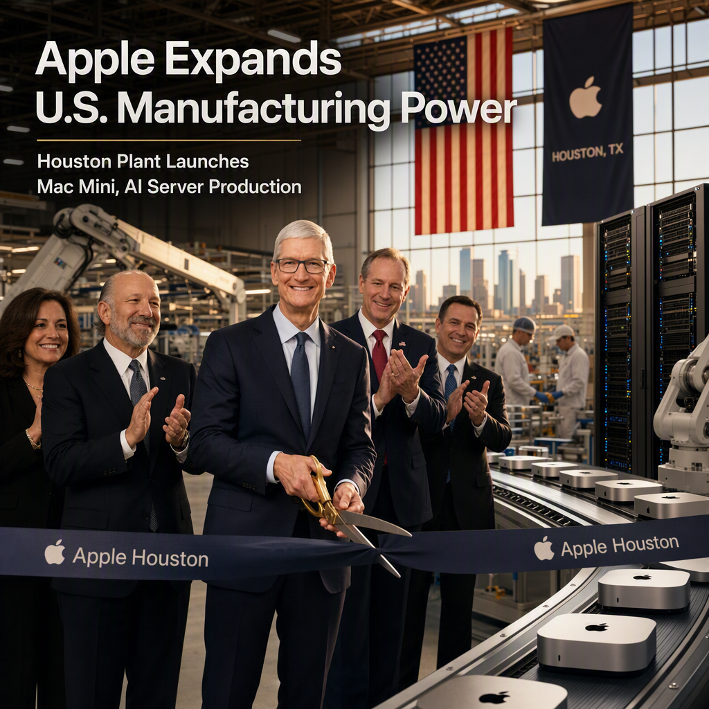 Apple Opens Houston Manufacturing Plant, Expands U.S. Production of Mac Mini and AI Servers