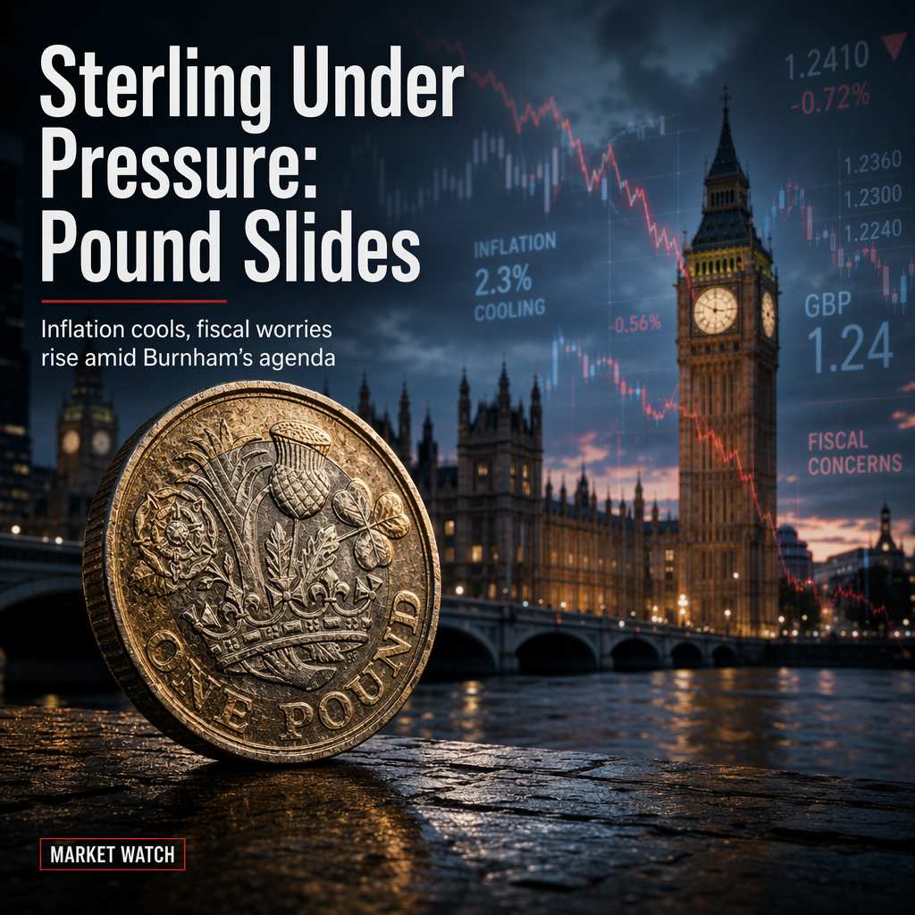 British Pound Weakens as UK Inflation Cools and Fiscal Concerns Intensify
