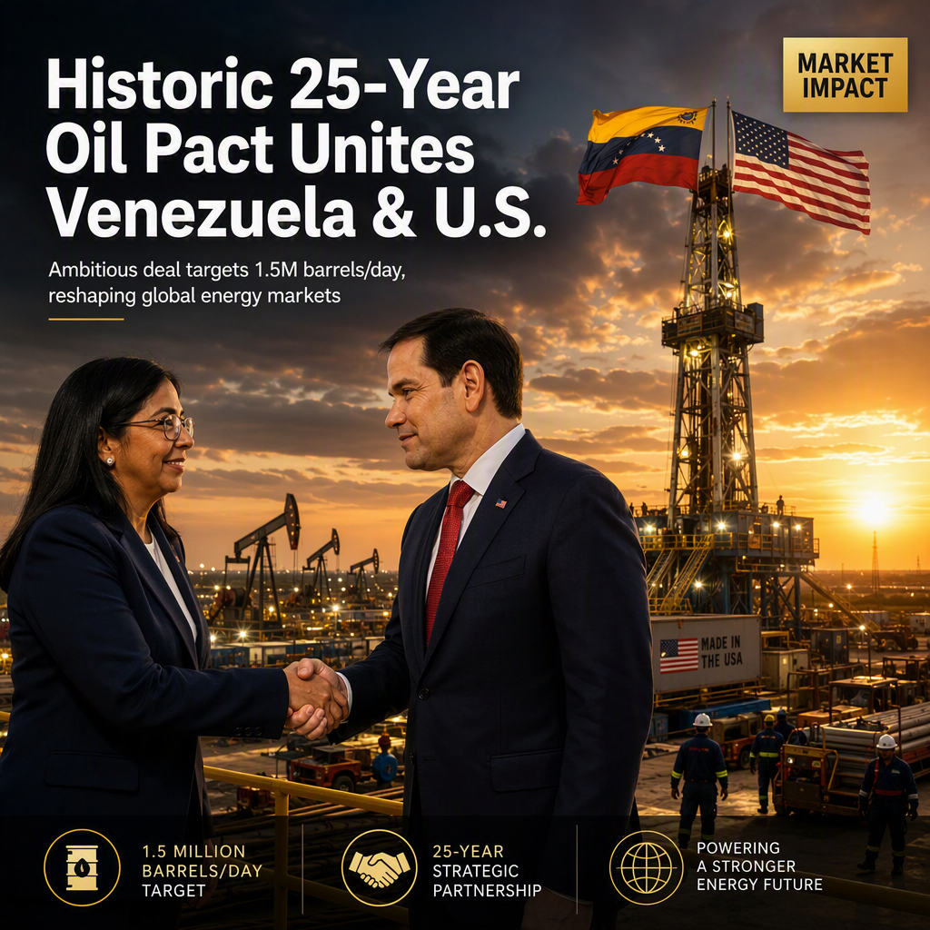 Venezuela and U.S. Announce 'Historic' 25-Year Oil Deal Targeting 1.5 Million Barrels Per Day