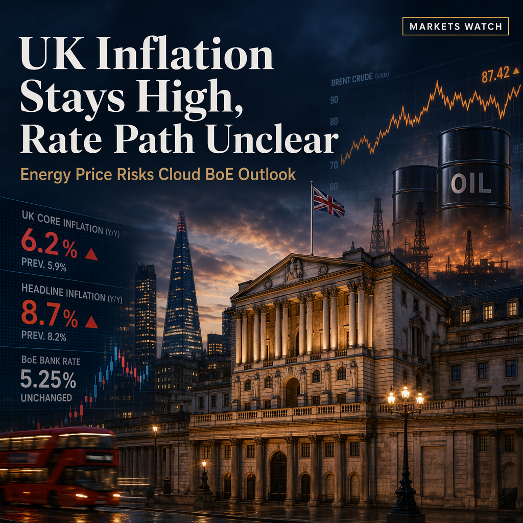UK Core Inflation Remains Stubborn, Complicating BoE Rate Path Amid Energy Price Risks