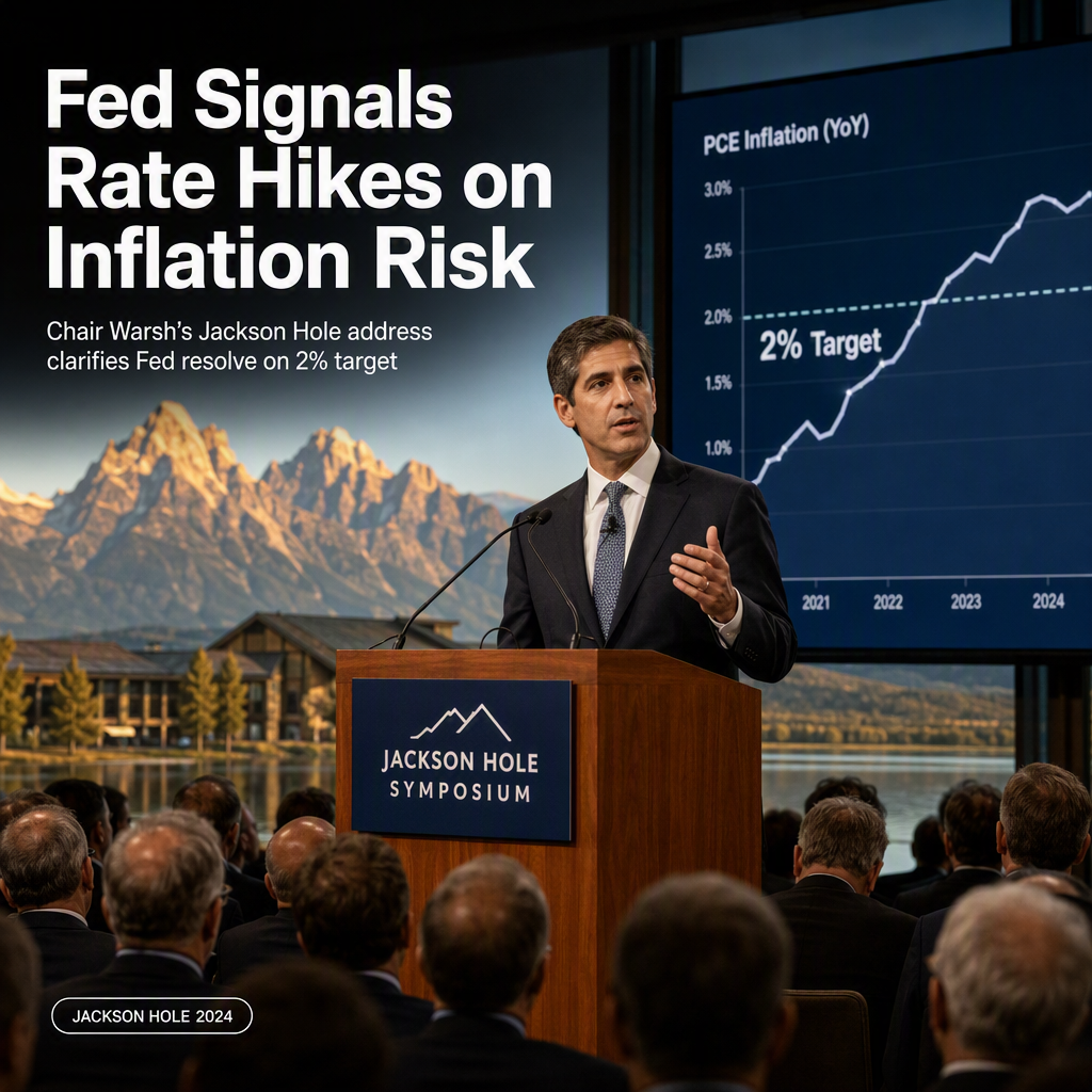Fed Chair Warsh Signals Readiness to Raise Rates if Inflation Progress Stalls at Jackson Hole