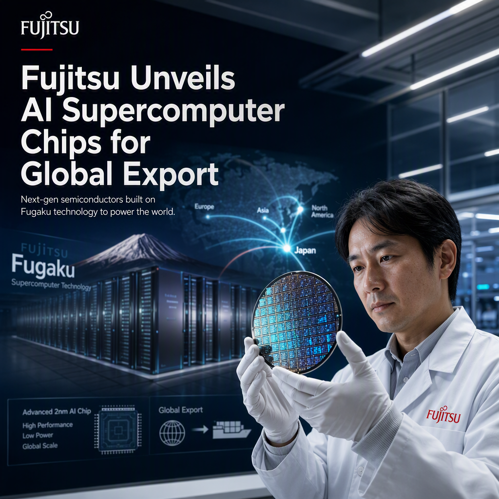 Fujitsu to Export AI Chips Based on Supercomputer Technology to US and Asia