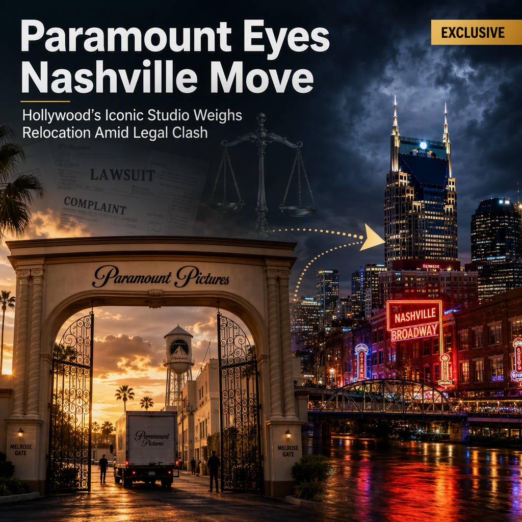 Paramount Considers Relocation from Hollywood to Nashville Amid Legal Tensions