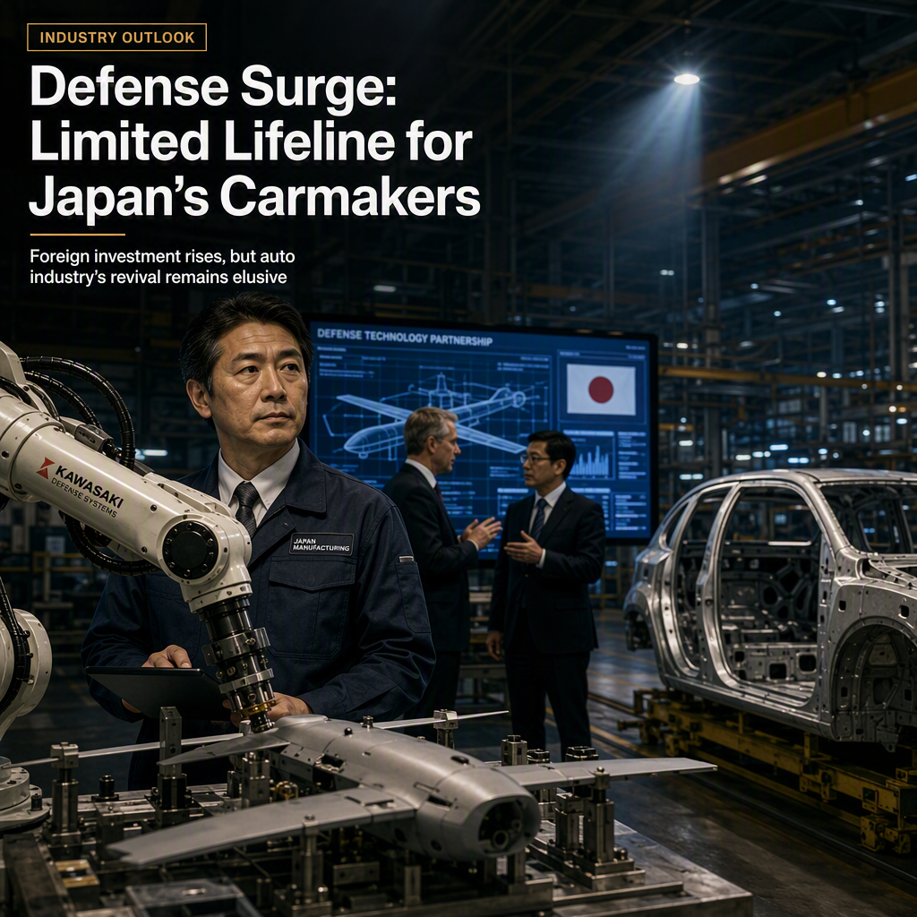 Japan's Defense Boom Spurs Foreign Interest but Offers Limited Relief for Carmakers