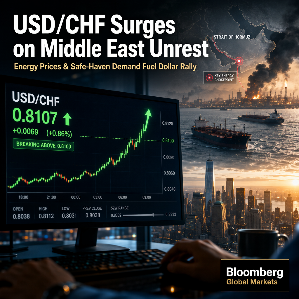 USD/CHF Rebounds as Middle East Tensions and Energy Price Surge Boost Safe-Haven Dollar Demand
