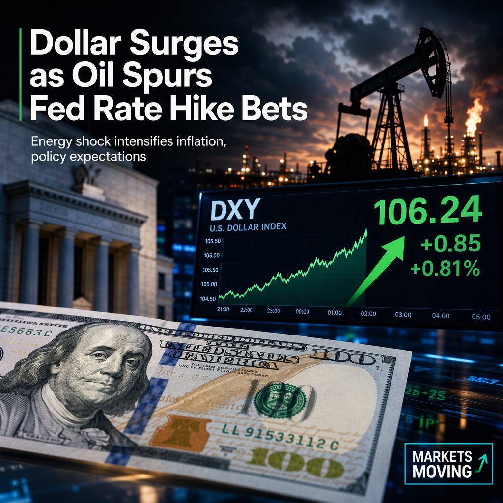 US Dollar Index Rises as Oil Surge Fuels Fed Rate Hike Expectations