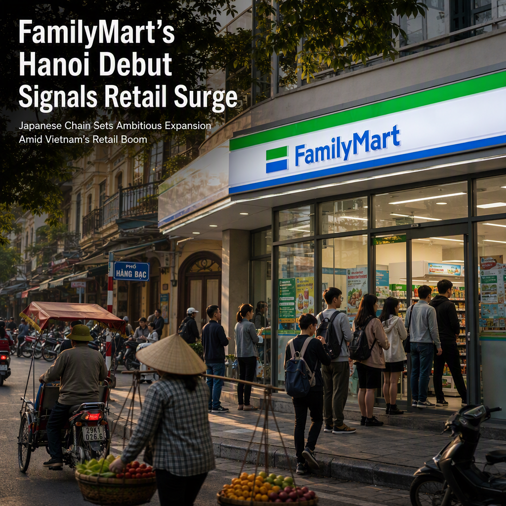 FamilyMart Launches First Hanoi Store, Targets 300 Locations in Vietnam Amid Retail Boom