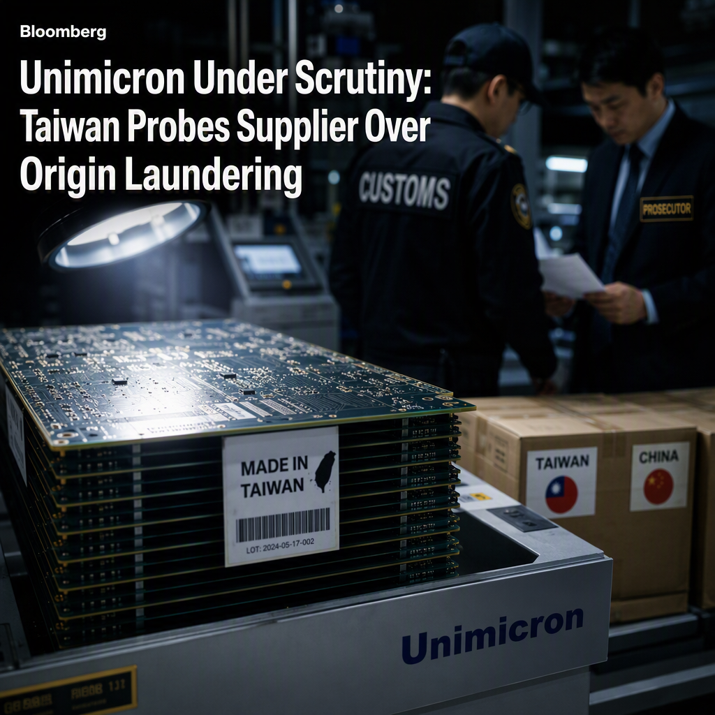 Taiwanese Prosecutors Investigate Nvidia Supplier Unimicron for Alleged Origin Laundering of China-Made Parts