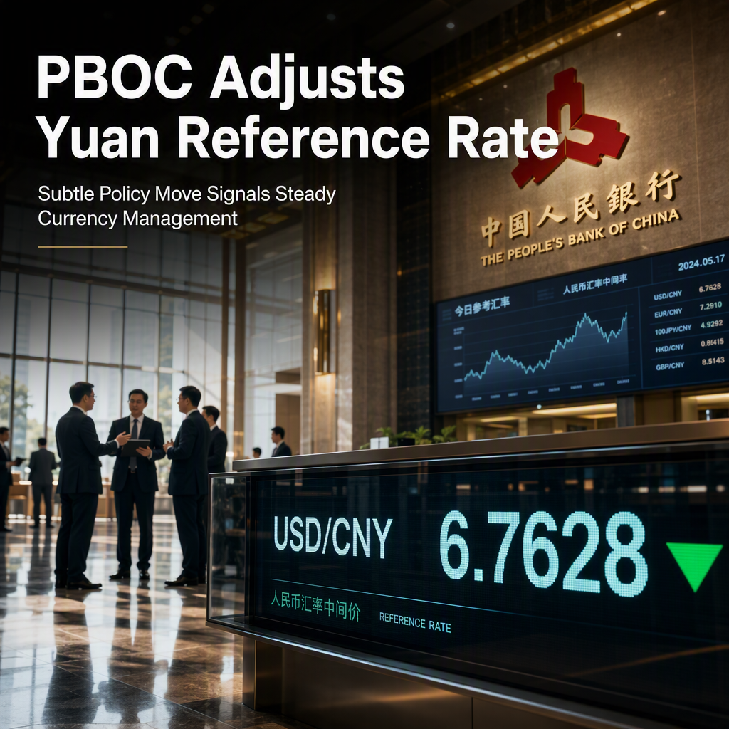 PBOC Sets USD/CNY Reference Rate Lower at 6.7628, Signaling Subtle Currency Adjustment