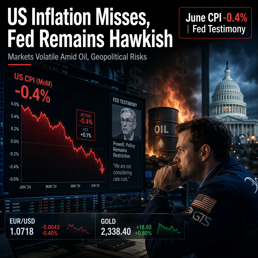 US Inflation Data Misses Expectations, Fed Signals Hawkish Stance Amid Geopolitical Tensions