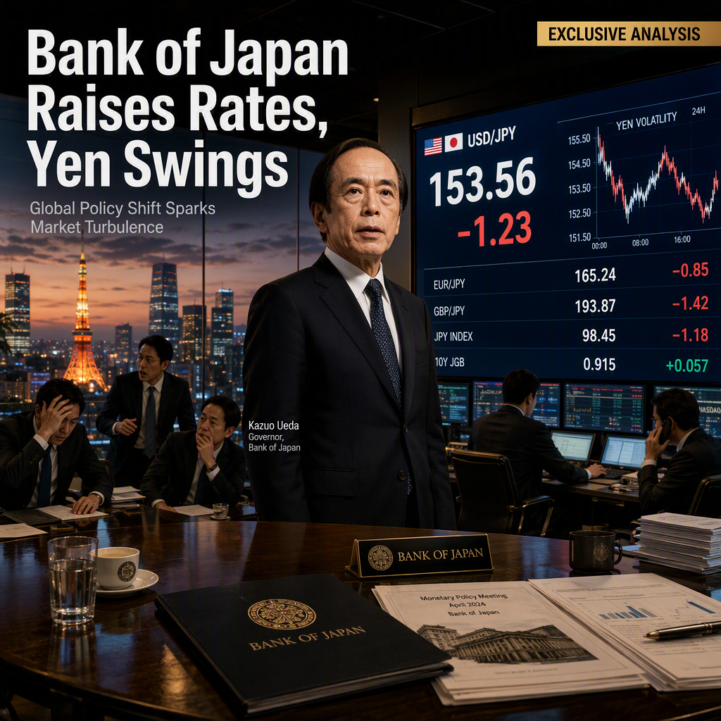 Bank of Japan Hikes Rates to 1.25%, Yen Volatile Amid Intervention Signals and Global Policy Alignment