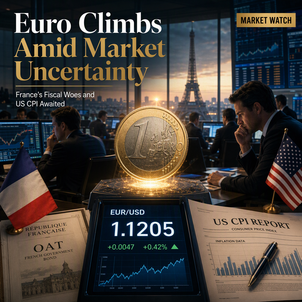 Euro Rises Above 1.1200 Amid France Fiscal Concerns and US CPI Anticipation