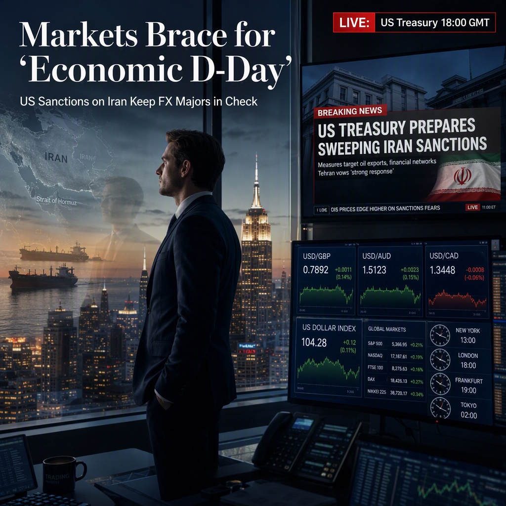 Markets Hold Steady as US Prepares 'Economic D-Day' Sanctions on Iran; FX Majors Consolidate