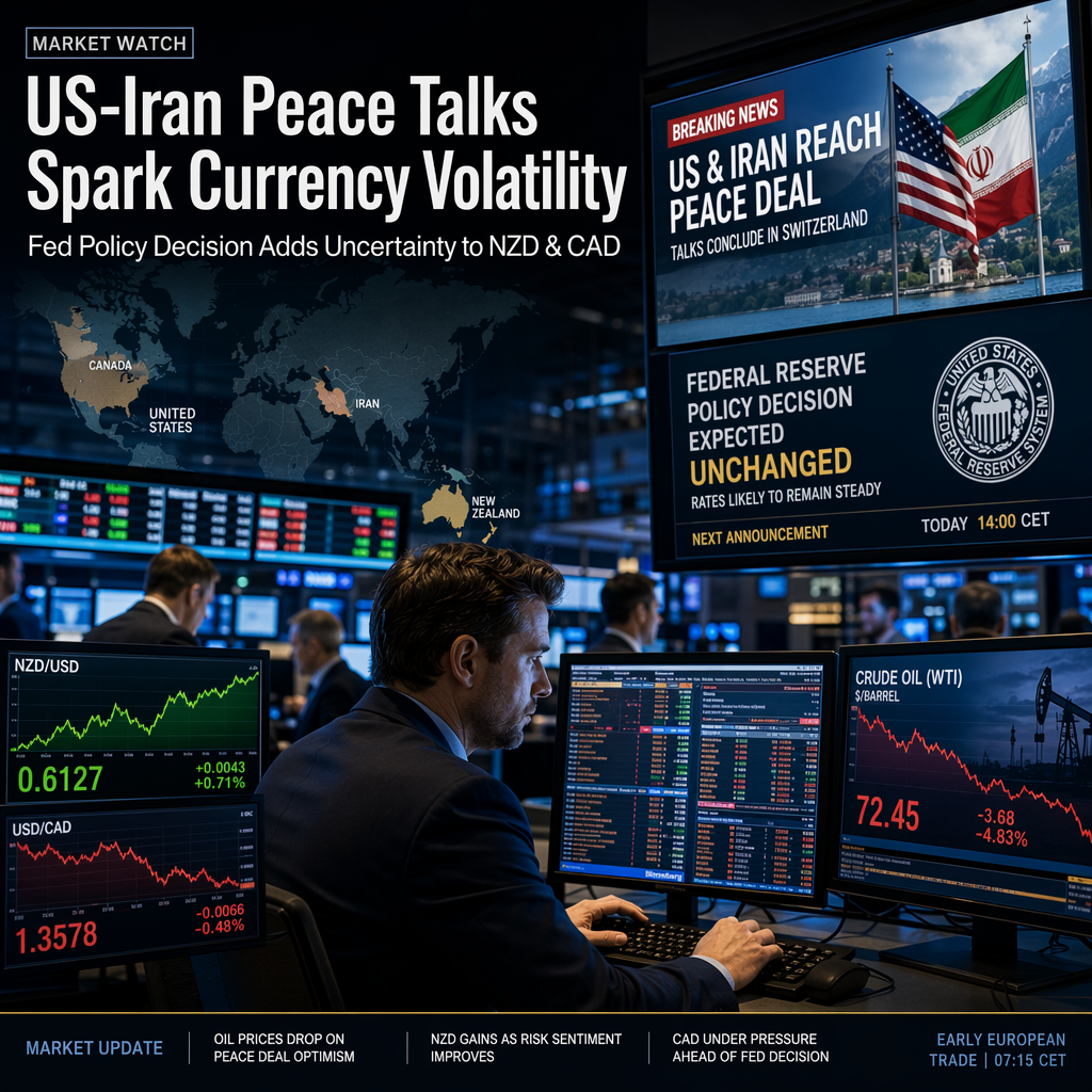 US-Iran Peace Deal Optimism and Fed Policy Decision Drive Volatility in NZD and CAD