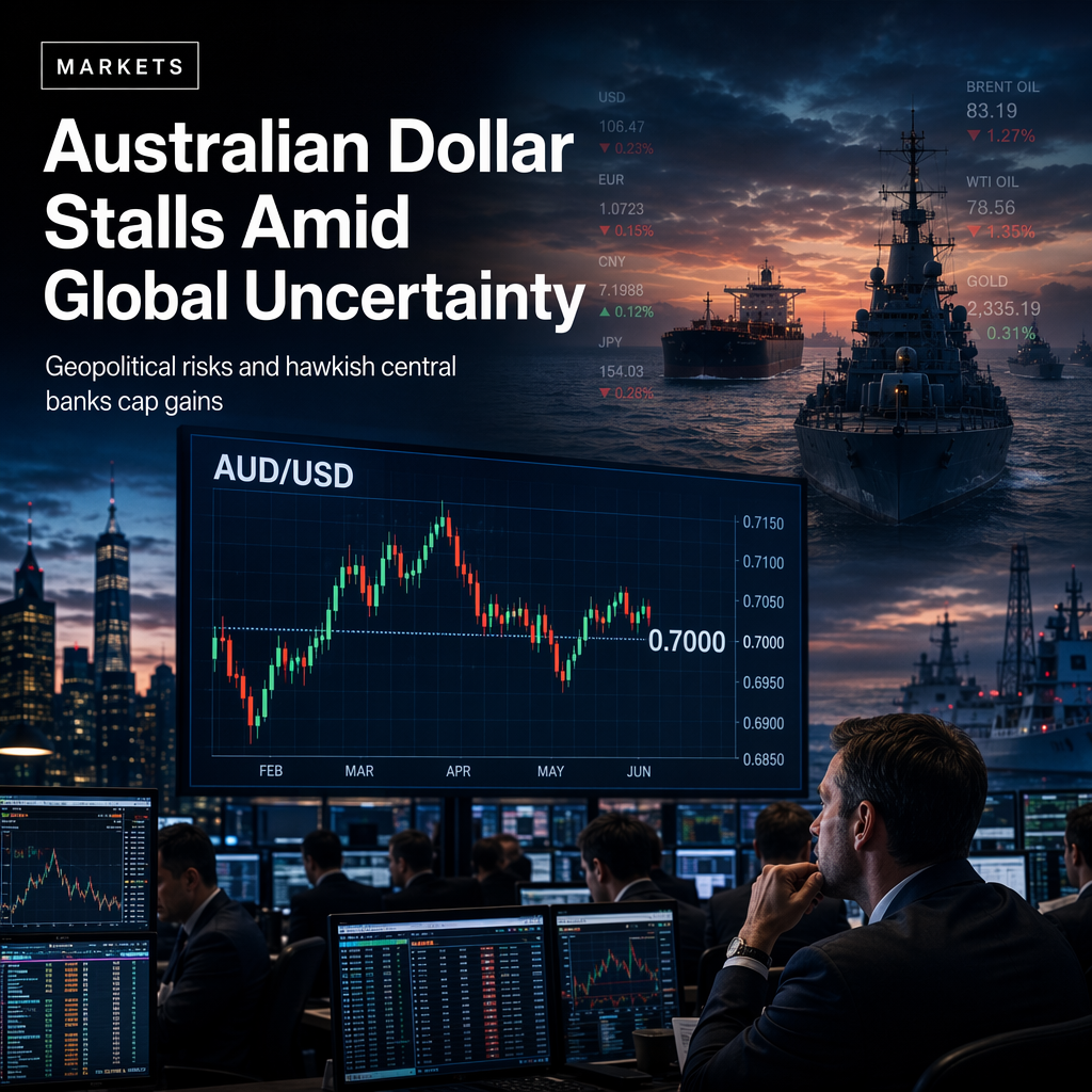 Australian Dollar Stalls Amid Geopolitical Tensions and Hawkish Central Banks
