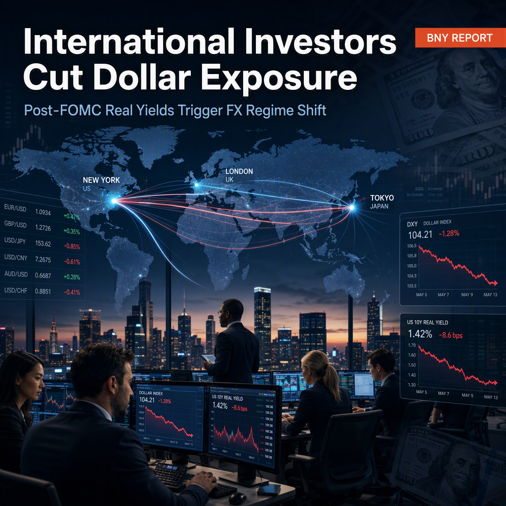 International Investors Cut US Dollar Exposure as Real Yields Fall Post-FOMC