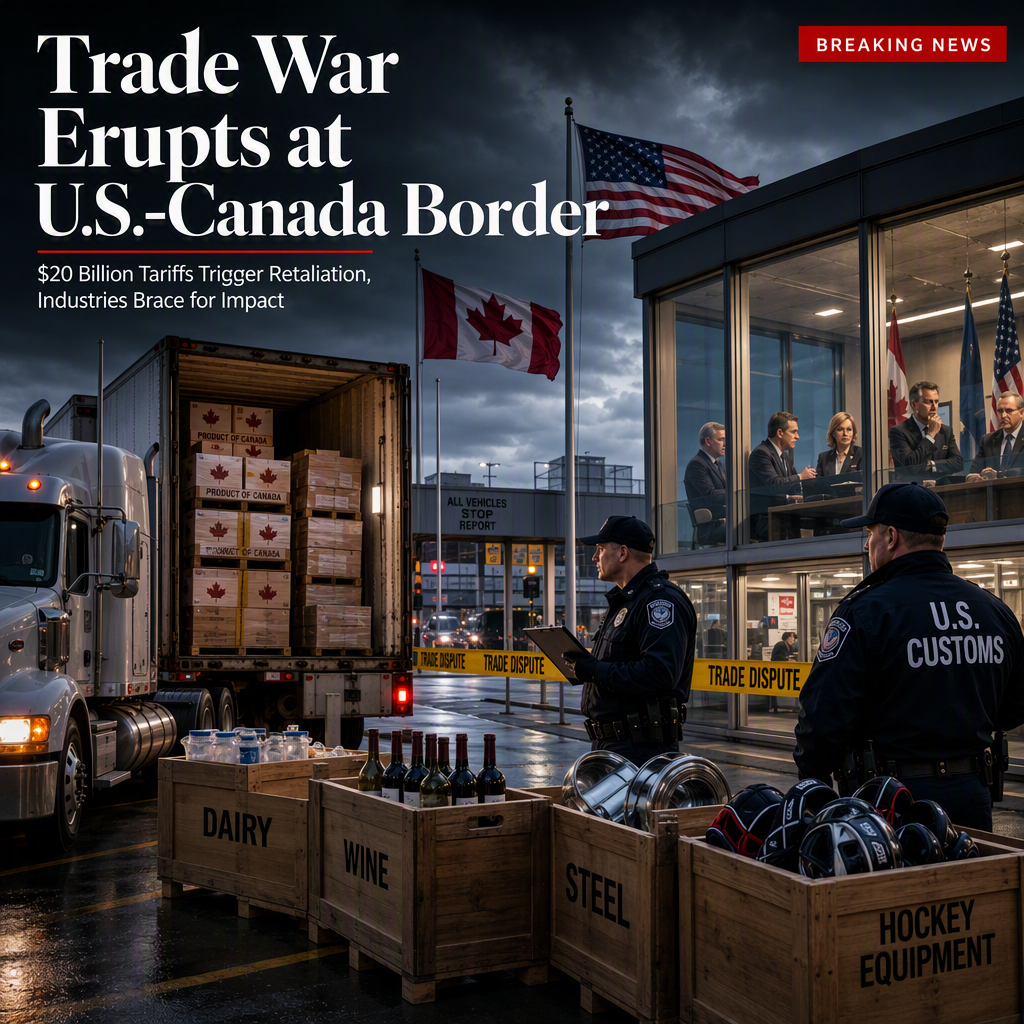 U.S.-Canada Trade Talks Collapse, Triggering $20 Billion in Tariffs and Retaliation