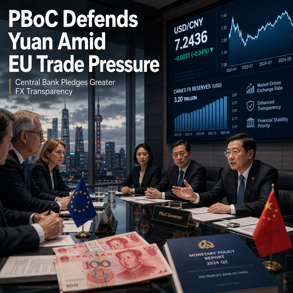 PBoC Rejects Yuan Undervaluation Claims Amid EU Trade Tensions, Pledges Greater FX Transparency