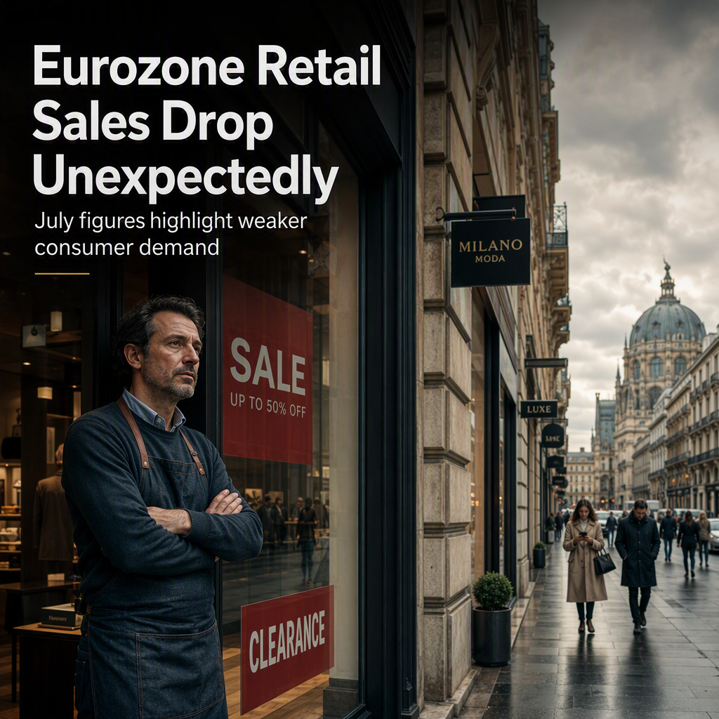 Eurozone Retail Sales Fall 0.6% in July, Defying Expectations