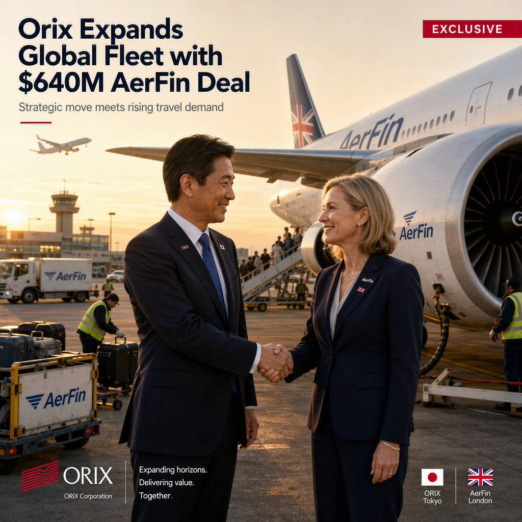 Orix Acquires UK’s AerFin for $640 Million to Expand Aircraft Leasing Amid Travel Recovery