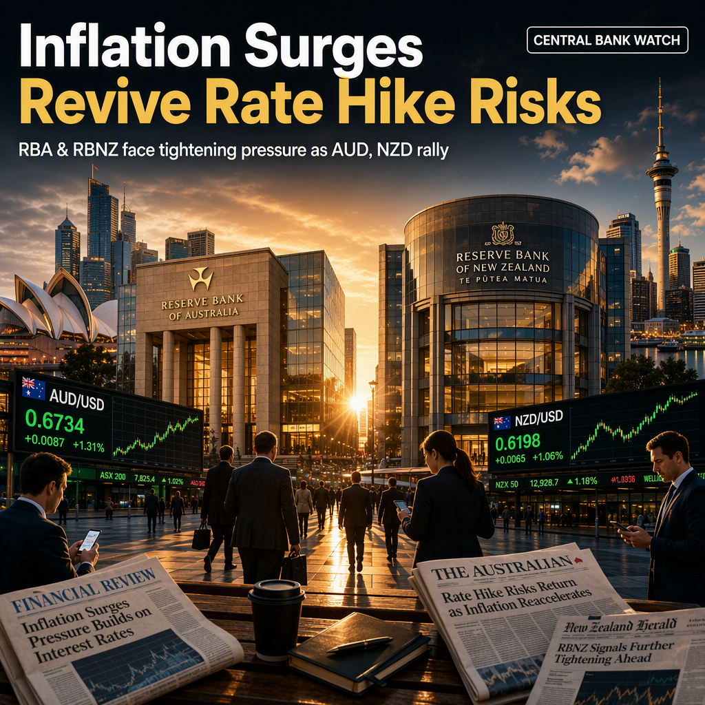Stronger Inflation Data Revives RBA Hike Risks; RBNZ Poised for Second Consecutive Rate Increase