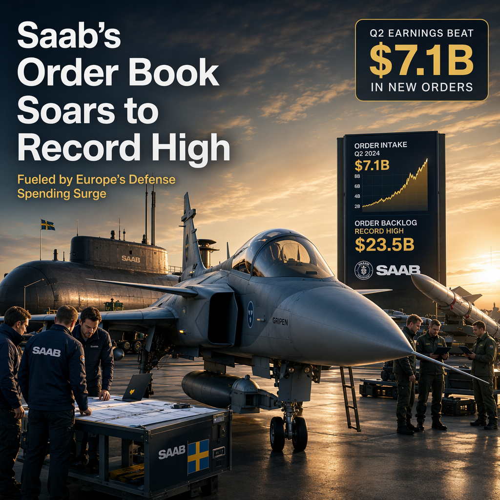 Saab Reports Record Orders and Surging Backlog Amid European Defense Spending Boom