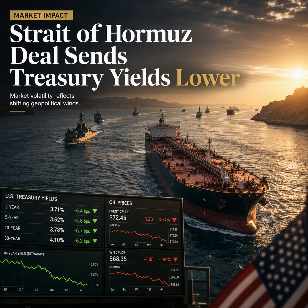 U.S. Treasury Yields Fall as Potential Iran War Deal Opens Strait of Hormuz