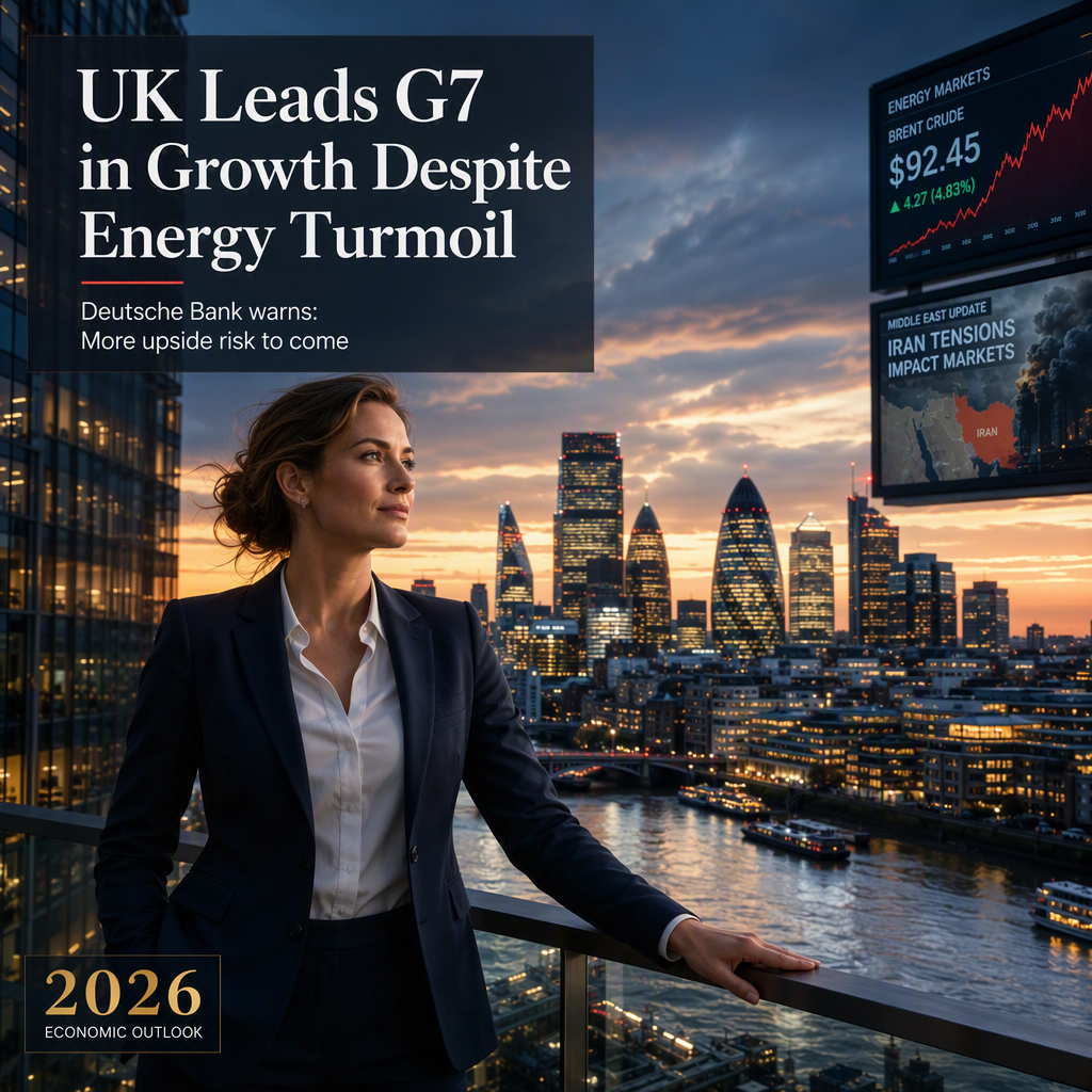 UK Emerges as Fastest-Growing G7 Economy Amid Iran Energy Shock, Deutsche Bank Sees Upside Risks