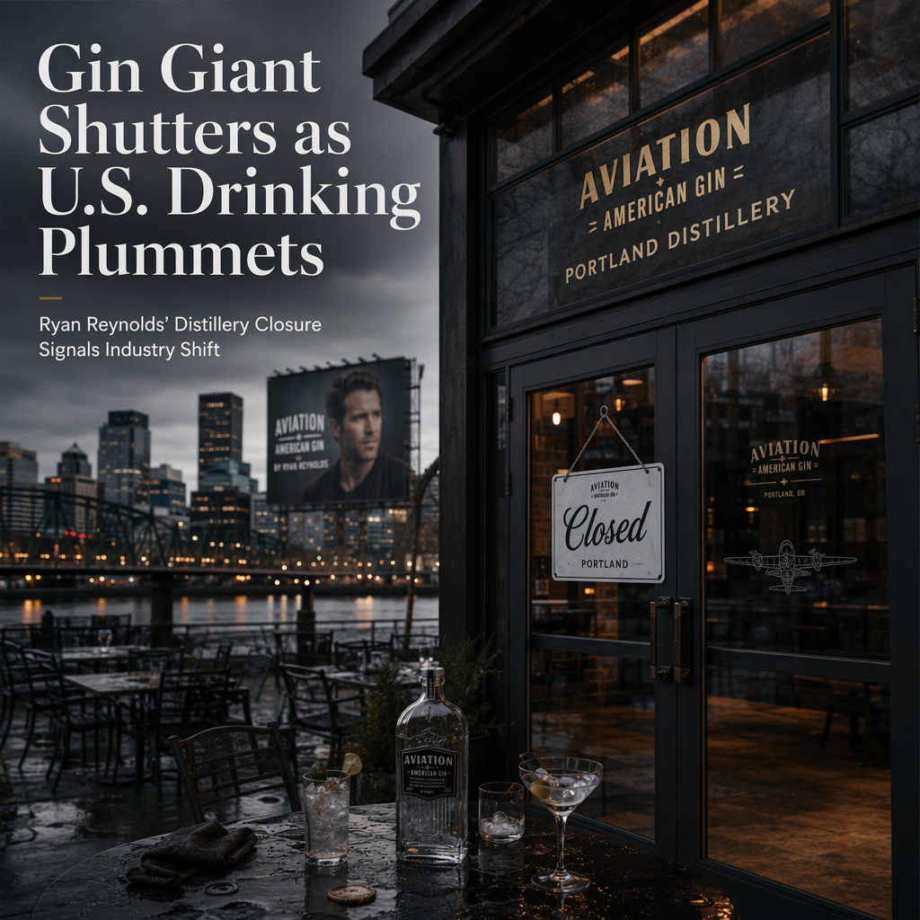 Ryan Reynolds-Backed Gin Distillery Shuts Down as U.S. Alcohol Consumption Hits Record Low