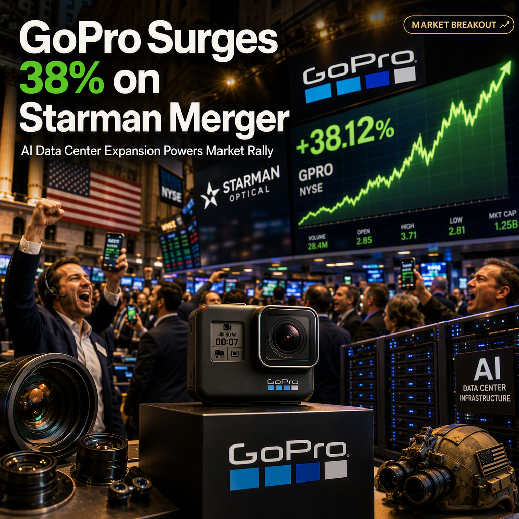 GoPro Shares Soar 38% After Announcing Merger with Starman Optical and AI Data Center Expansion