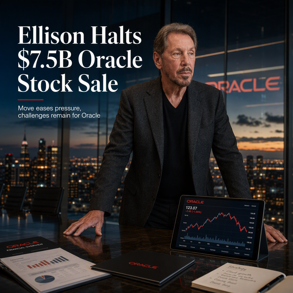 Larry Ellison Cancels $7.5 Billion Oracle Stock Sale Plan After Regulatory Disclosure