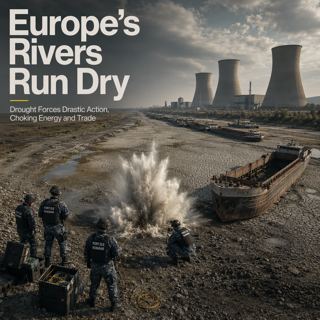 Extreme Drought Forces Europe to Blast Riverbeds, Threatening Energy and Trade