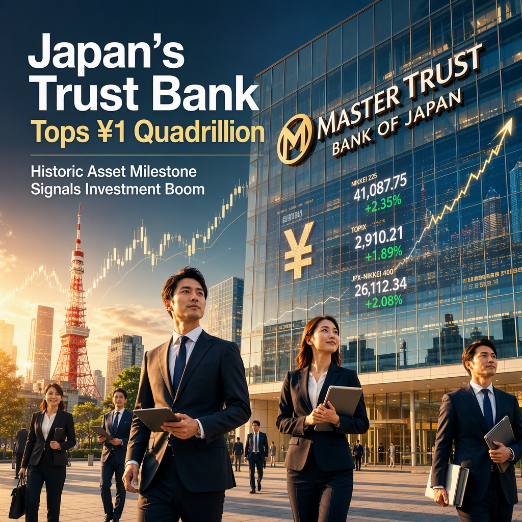 Master Trust Bank of Japan Surpasses 1 Quadrillion Yen in Assets Amid Stock Market Rally