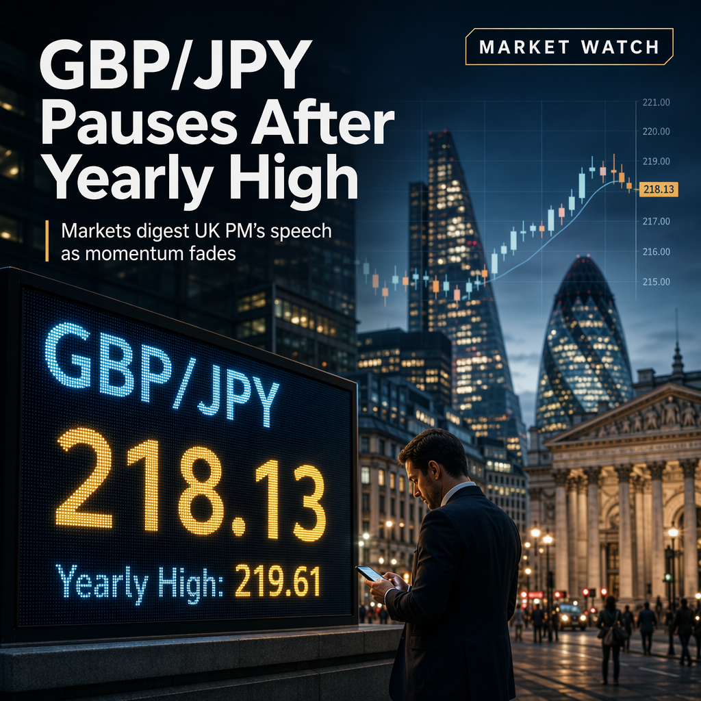 GBP/JPY Pauses After Hitting Yearly High as Traders React to New UK Prime Minister's Speech