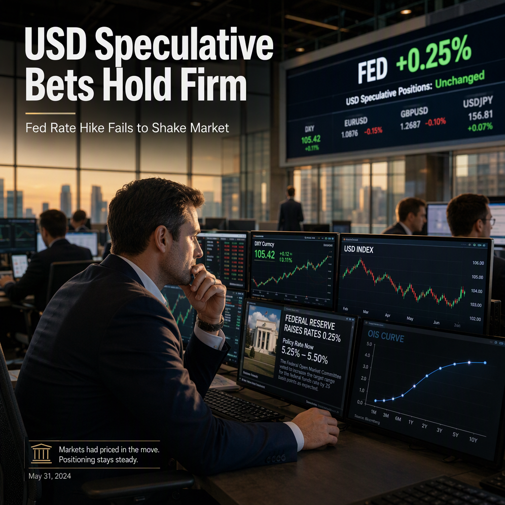 USD Speculative Longs Hold Steady as Fed Delivers Expected Rate Hike