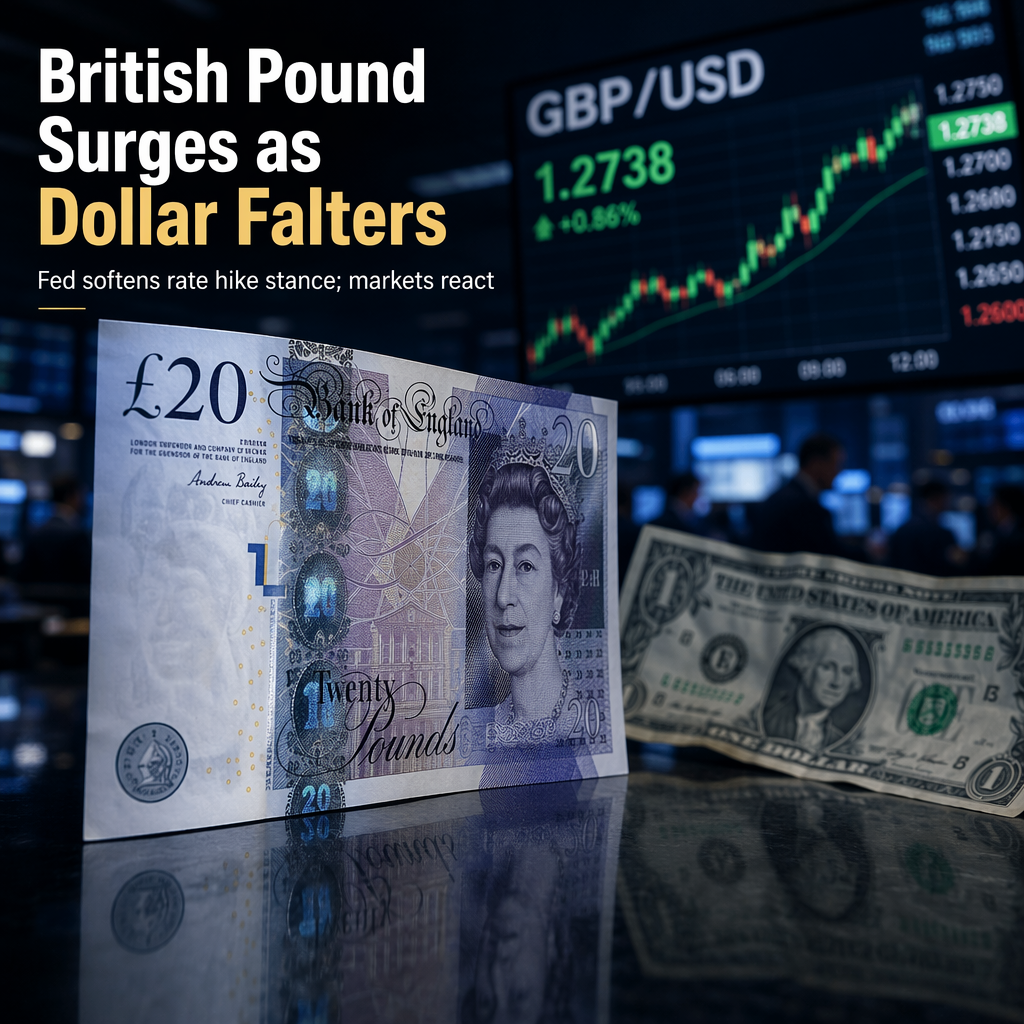British Pound Extends Rally as Fed Rate Hike Bets Ease, US Dollar Faces Pressure