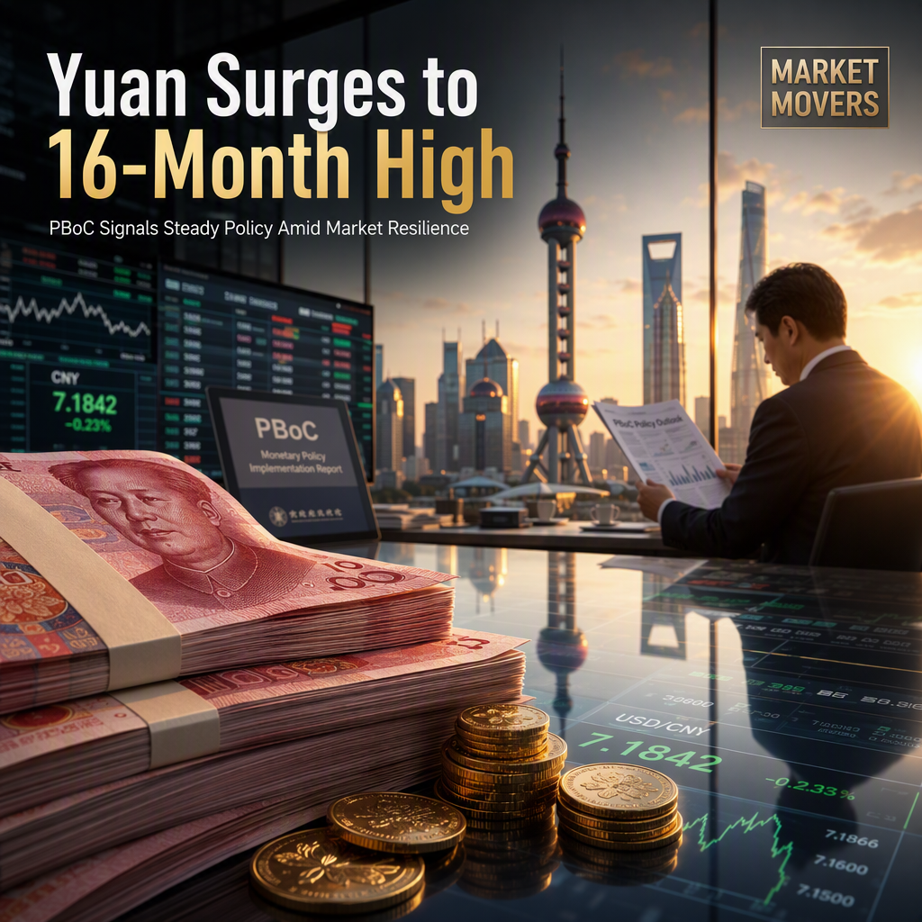 Chinese Yuan Hits Strongest Level Since February 2023 Amid PBoC Policy Support