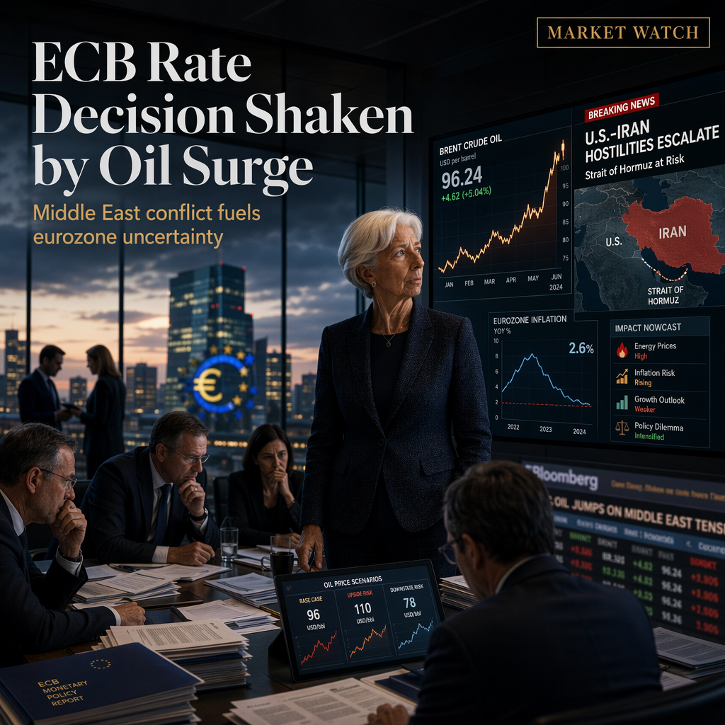 ECB Faces Renewed Rate Dilemma as Iran-U.S. Hostilities Drive Oil Prices Higher