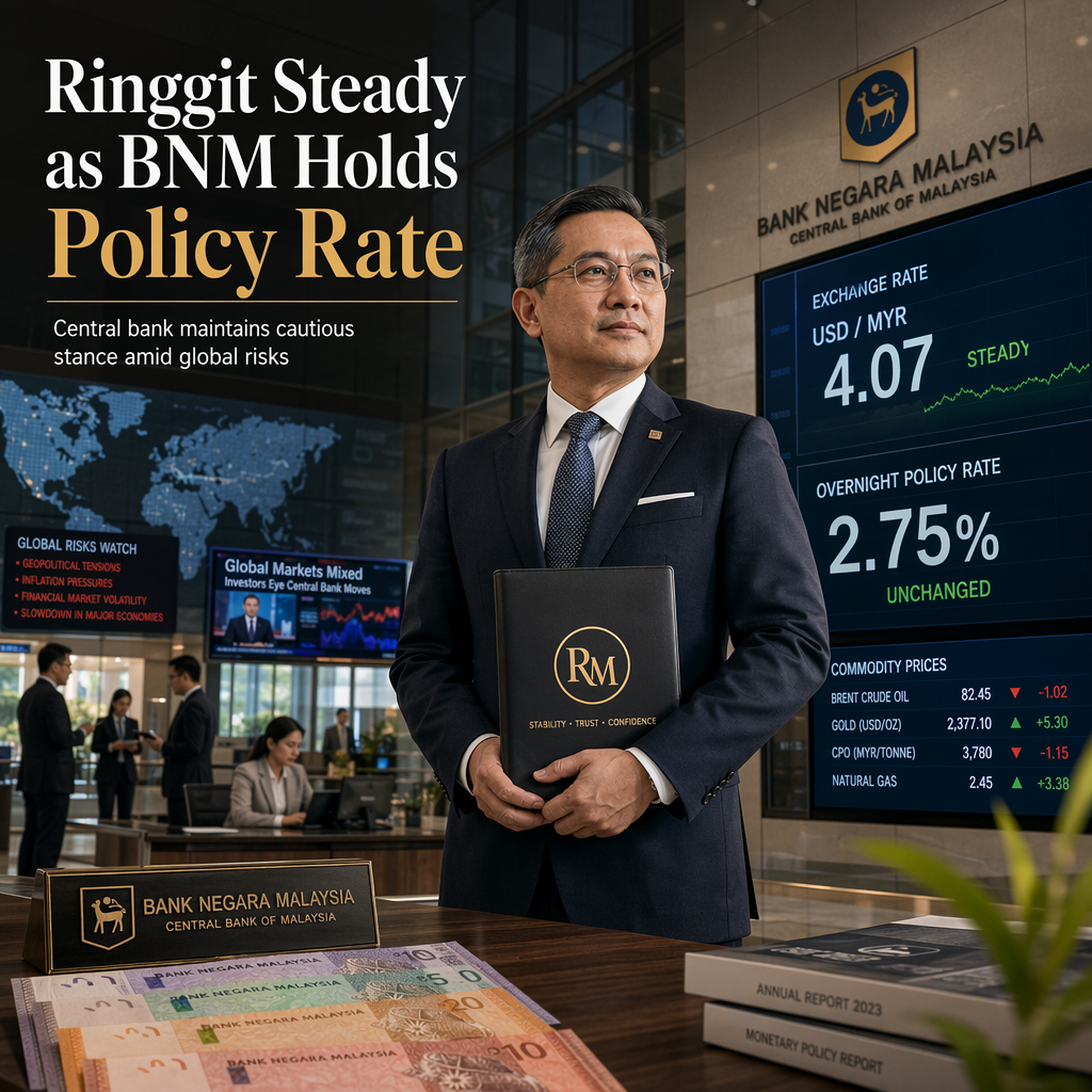 Malaysian Ringgit Holds Steady as BNM Maintains Policy Rate Amid Global Risks