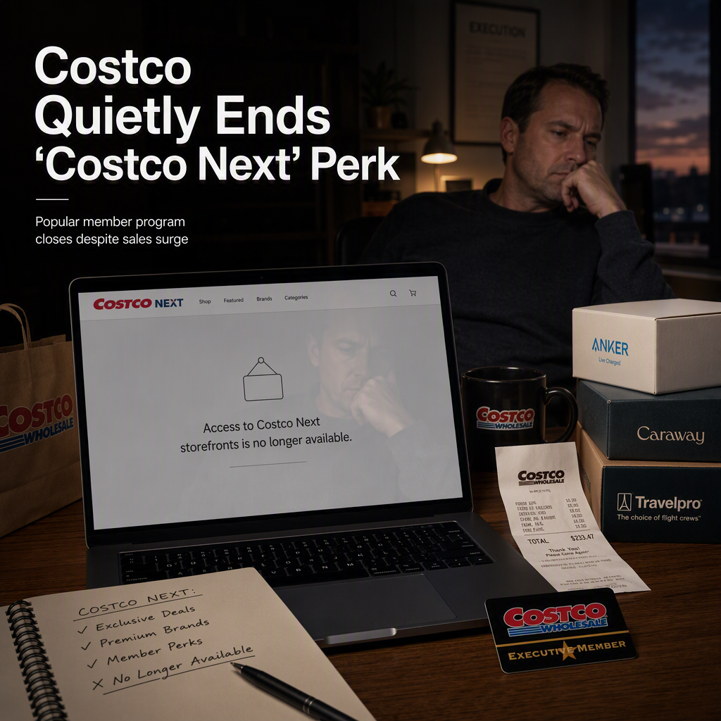 Costco Quietly Shuts Down Popular 'Costco Next' Member Perk Amid Growing Sales Momentum