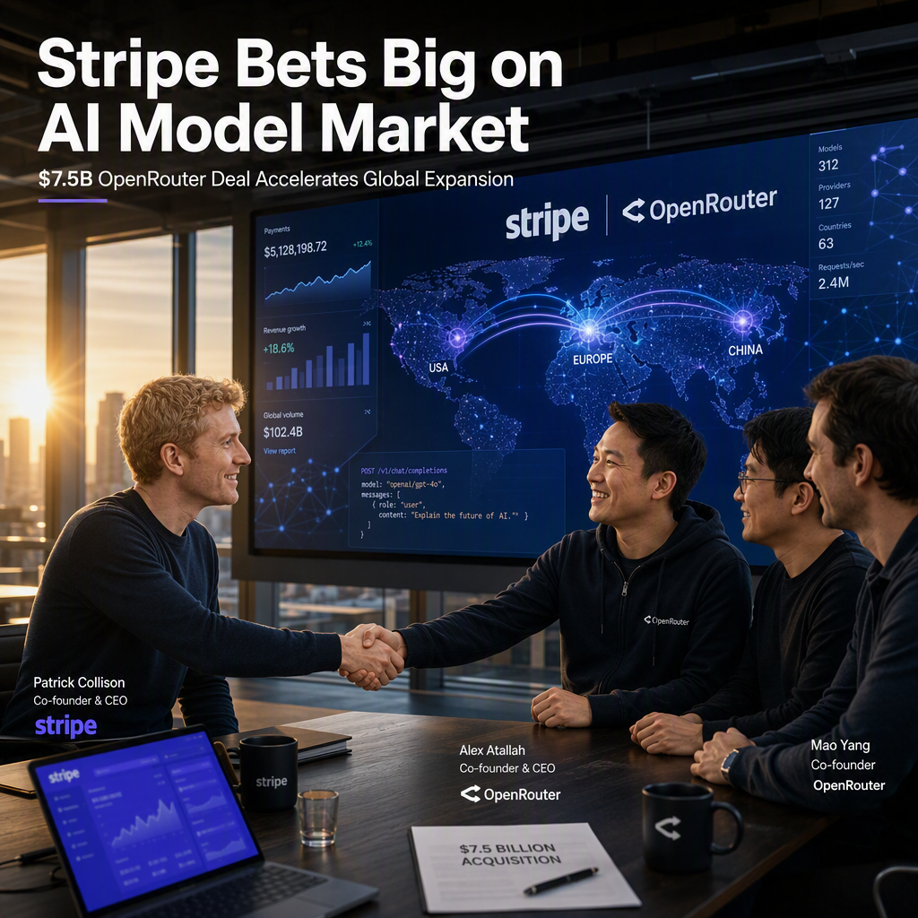 Stripe Acquires OpenRouter in $7.5 Billion Deal to Deepen AI Market Expansion