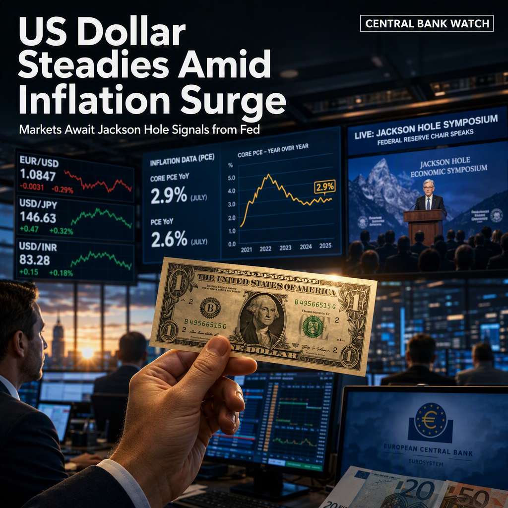 US Dollar Holds Firm After Hot PCE Inflation Data; Markets Eye Jackson Hole Symposium for Fed Signals