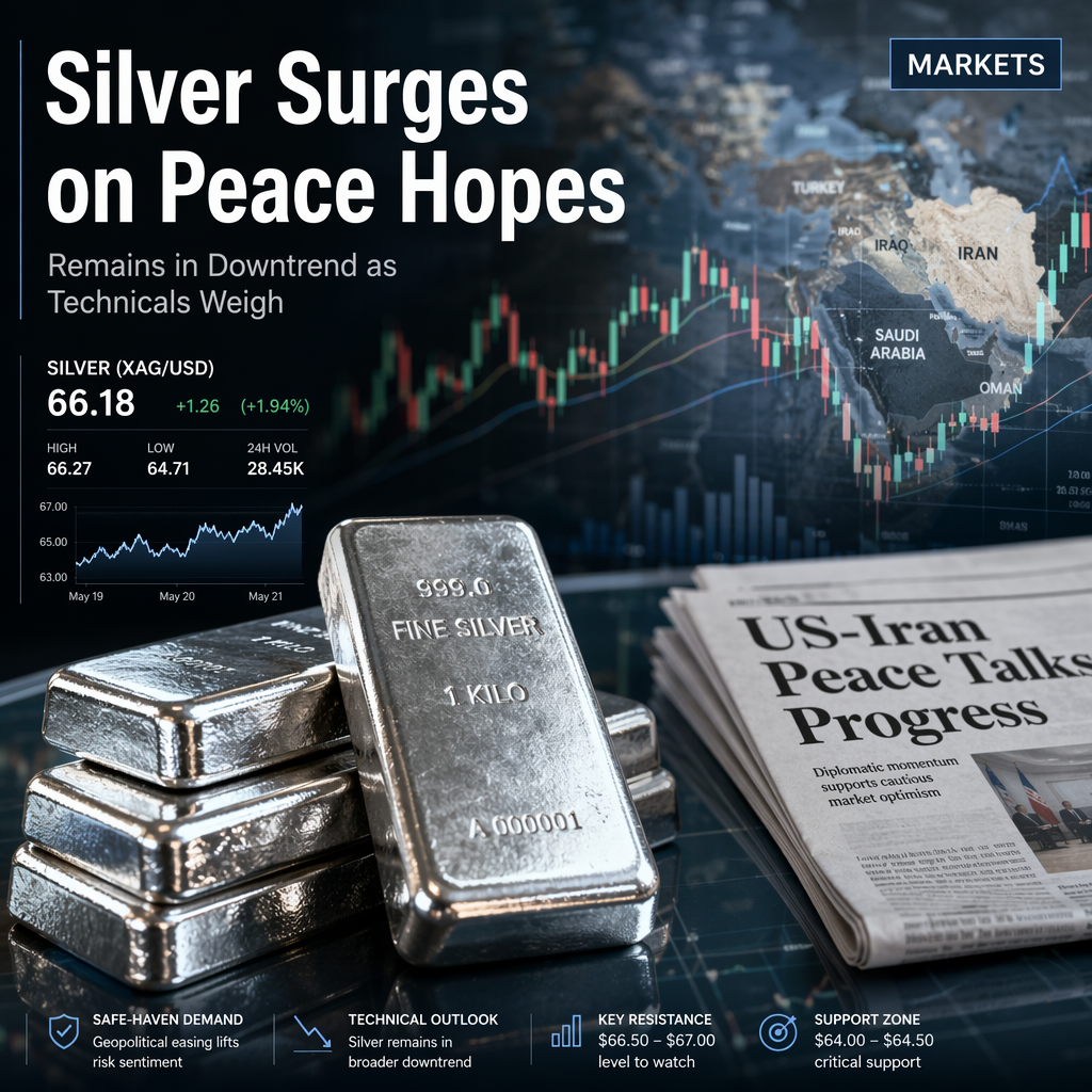 Silver Rises Above $66.00 Amid US-Iran Peace Talks, But Remains in Broader Downtrend