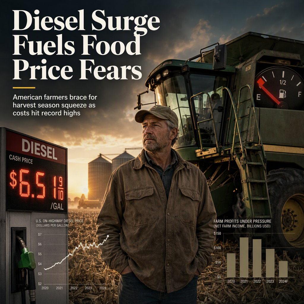 Record-High Diesel Prices Threaten to Drive Up U.S. Food Costs, Warns Pivot Bio CEO