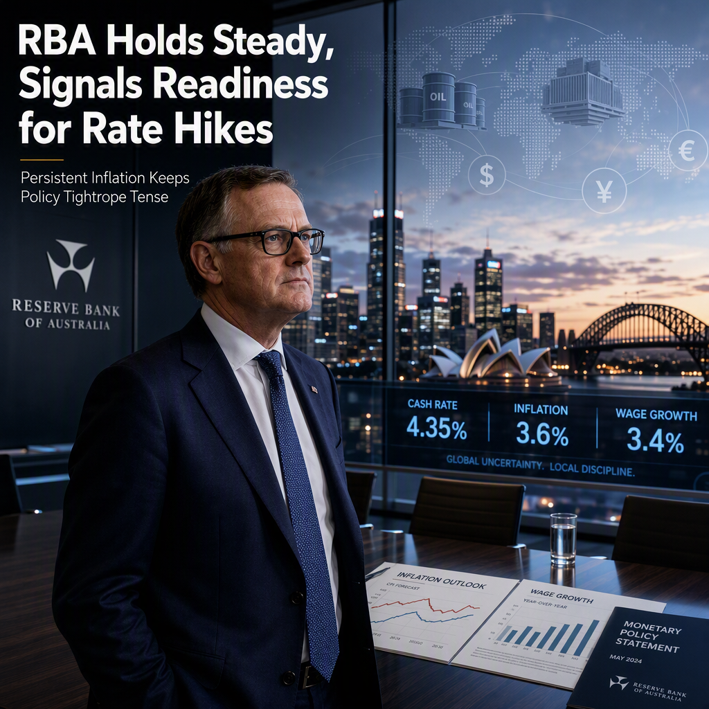 RBA Maintains Hawkish Stance Amid Persistent Inflation Risks and Stable Wage Growth