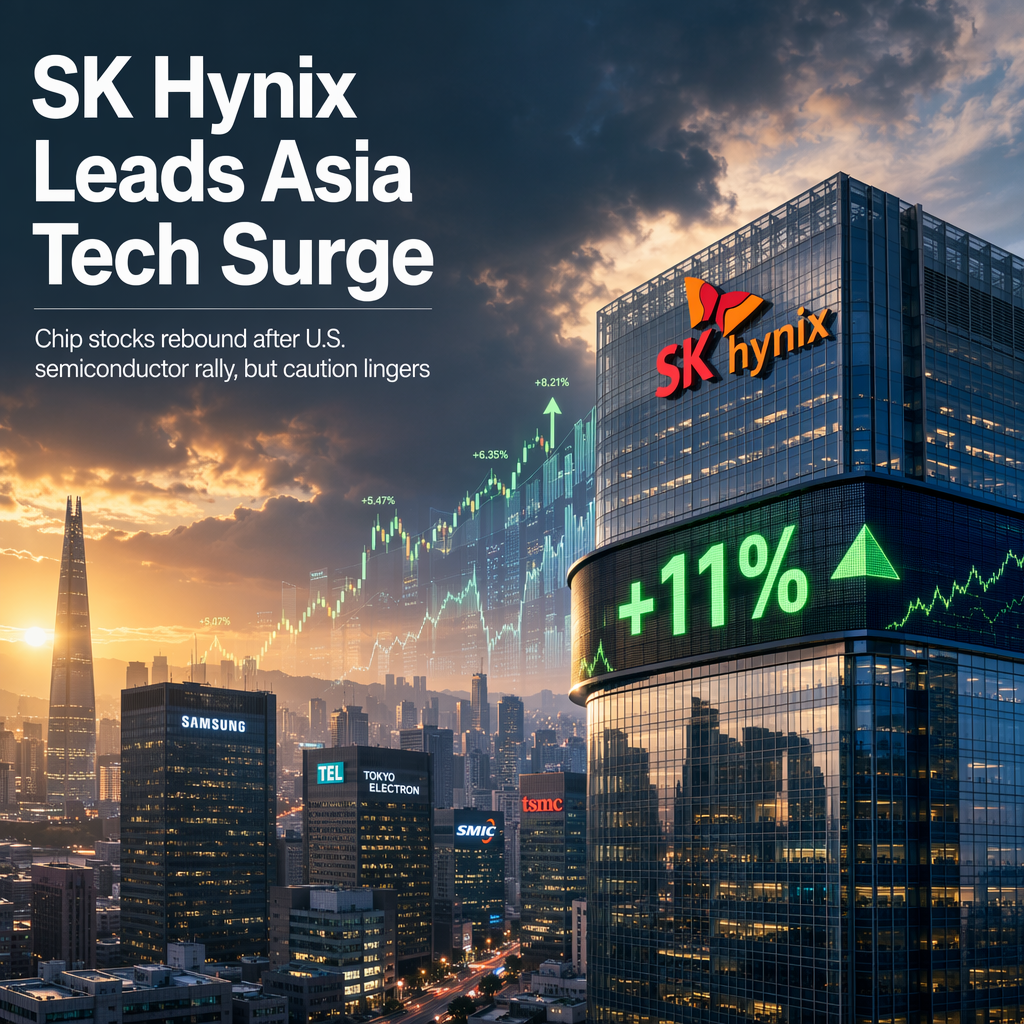 SK Hynix Shares Surge 11% Amid Broad Asia Tech Rally Following U.S. Semiconductor Rebound