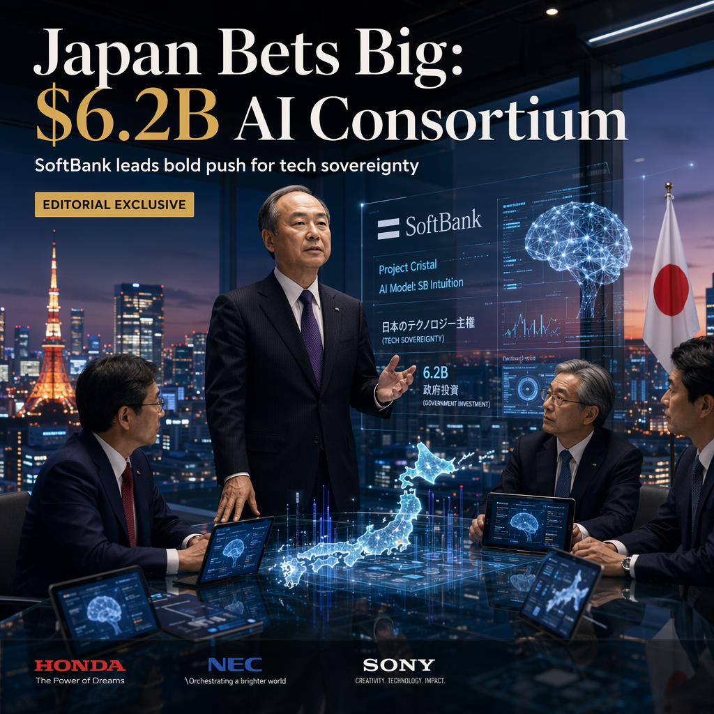 Japan Commits Up to $6.2 Billion to SoftBank-Led AI Consortium to Challenge US and China